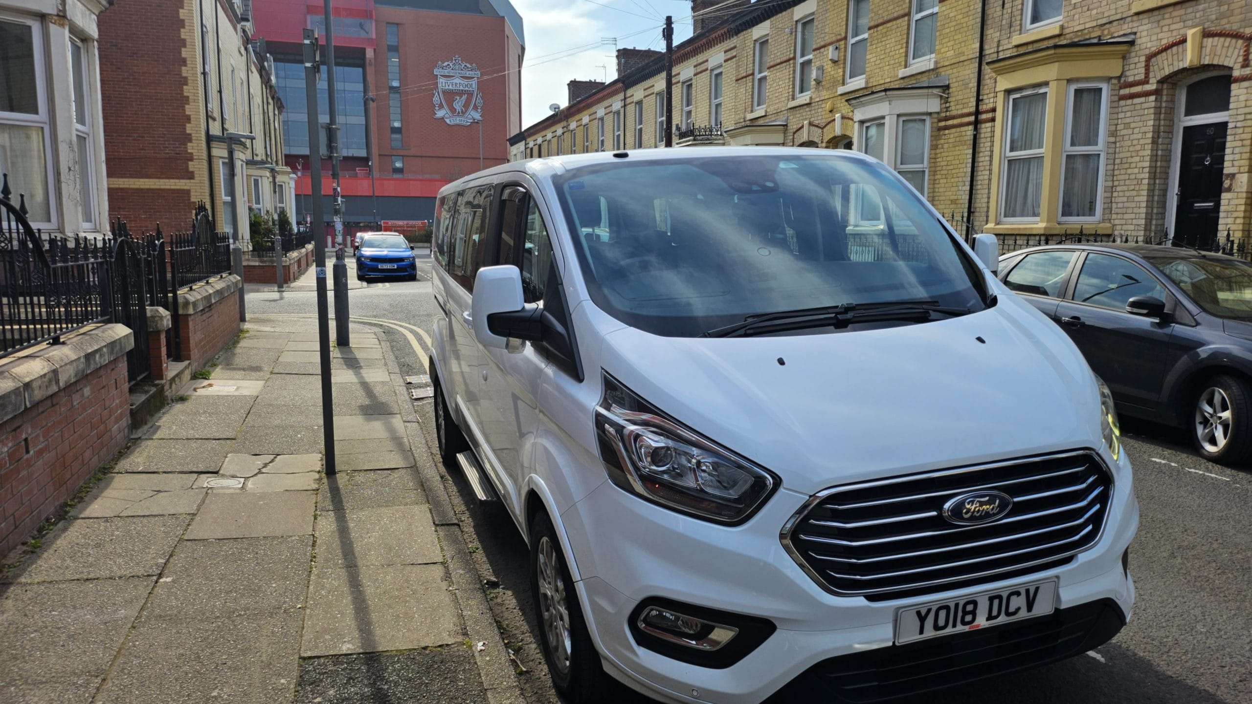 Time Travel Private Hire minibus on a winter trip in Merseyside