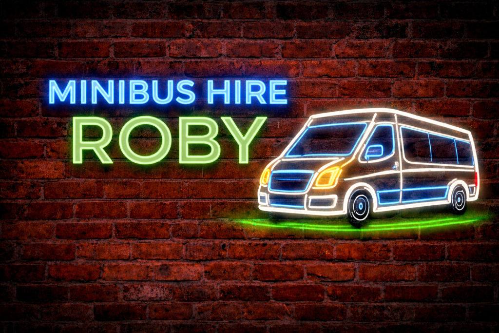 Minibus Hire Roby sign