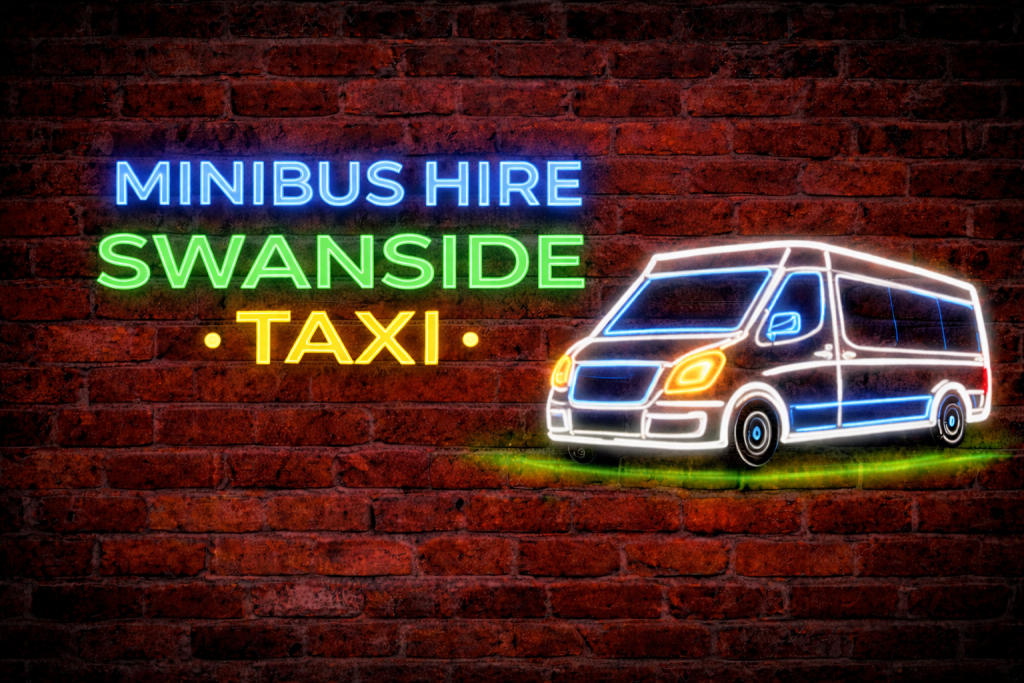 Minibus Hire Swanside Taxi sign