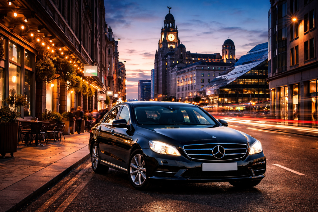 Airport Taxi Liverpool City Centre executive airport transfer vehicle