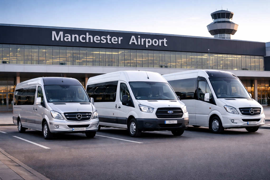 Group minibus transfer from Liverpool to Manchester Airport