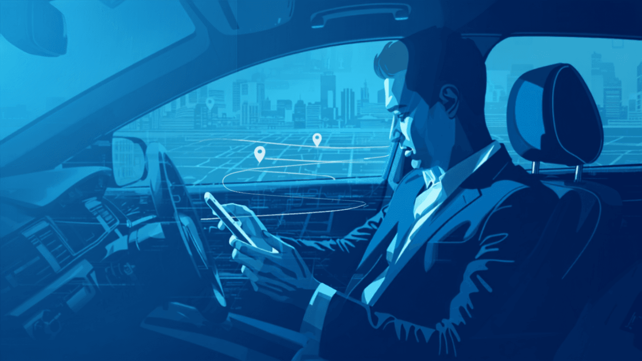 TransferLink booking system driver using live tracking app