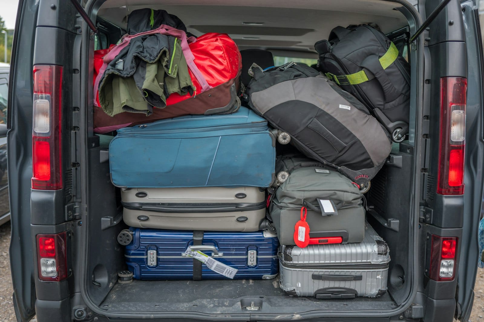 minibus luggage space when you book a minibus with a driver